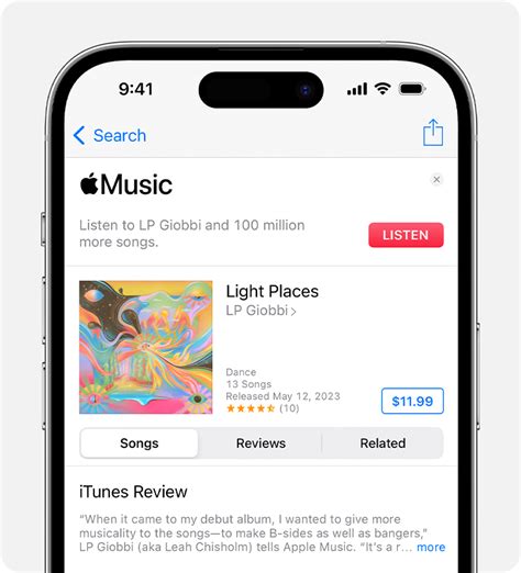 How to buy music in the iTunes Store app on your iPhone or iPad. Open the iTunes Store app. At the bottom of the screen, tap Music. Find the song or album that you want to buy. Tap the price next to a song or album. Sign in with your Apple ID and password to complete your purchase. Need help? 